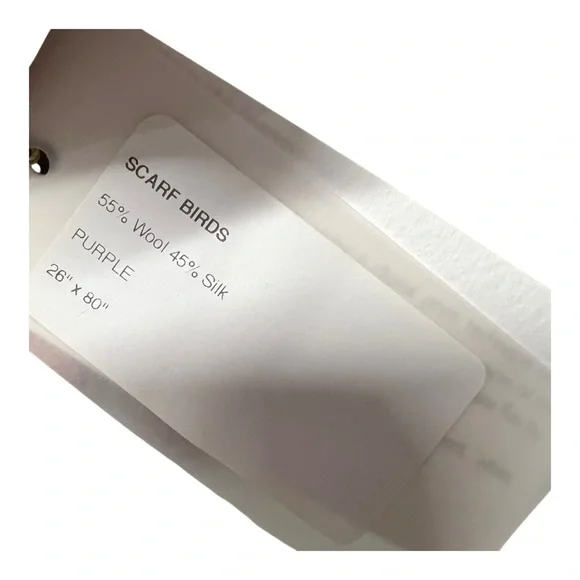 NWT Roi du Lac Elegant Silk/Wool Scarf in Purple and Gold - Picture 7 of 8